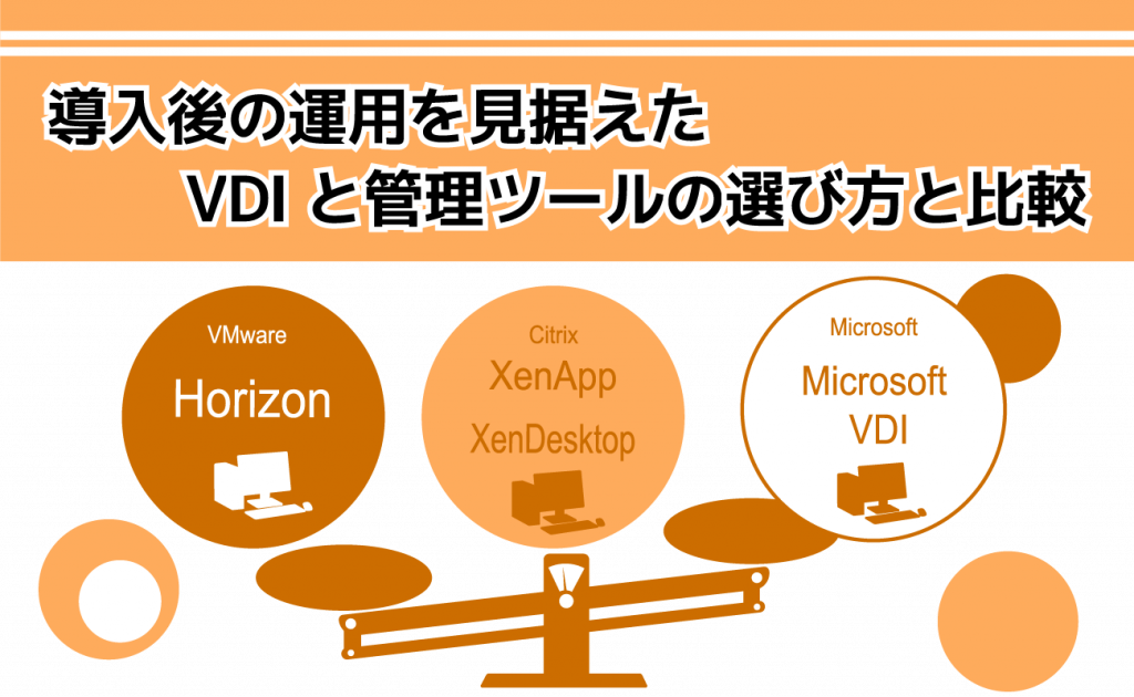 導入後の運用を見据えたVDI(デスクトップ仮想化)と管理ツールの選び方と比較