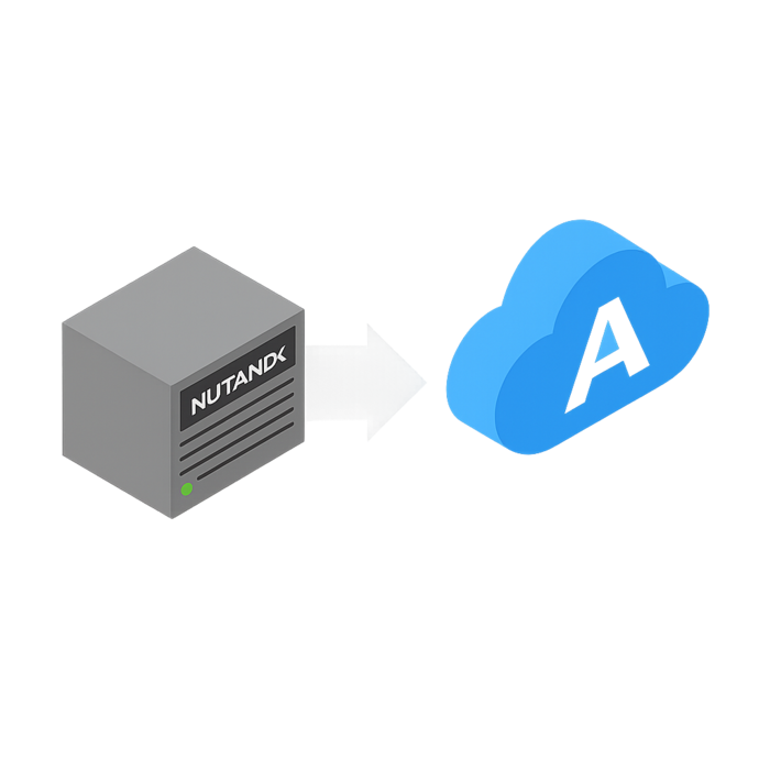 NutanixとAzureのハイブリッド構成図