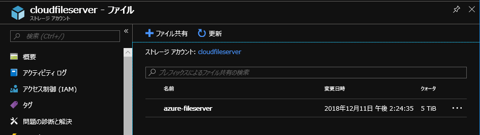 共有フォルダが作成