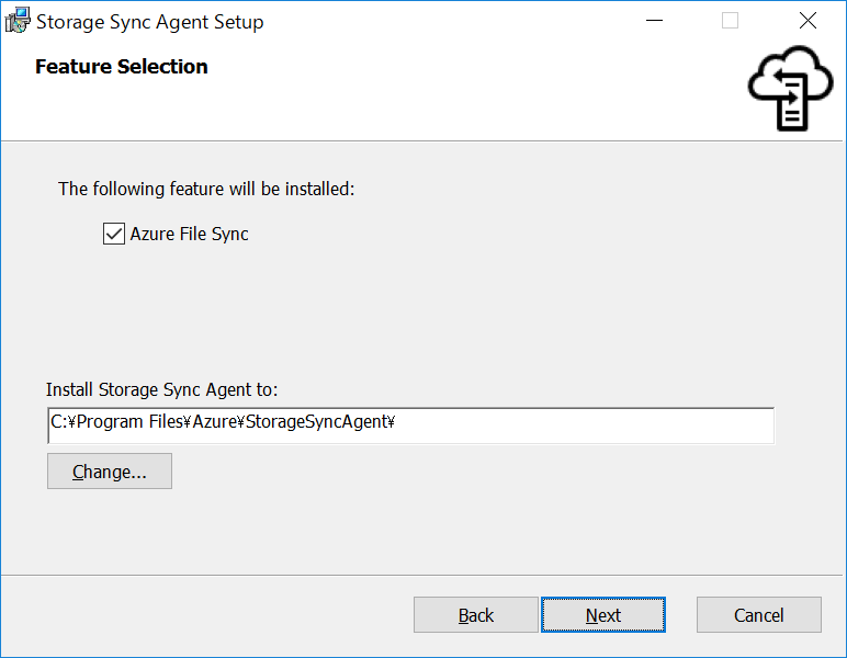 Storage Sync Agent Setup